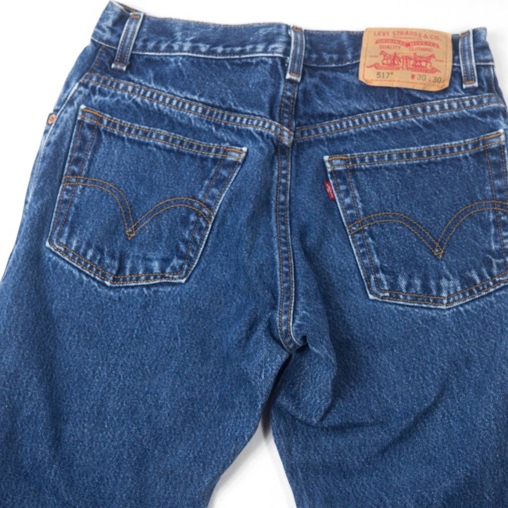 Women's Levi's 517 Red Tab Boot Cut Blue Jeans